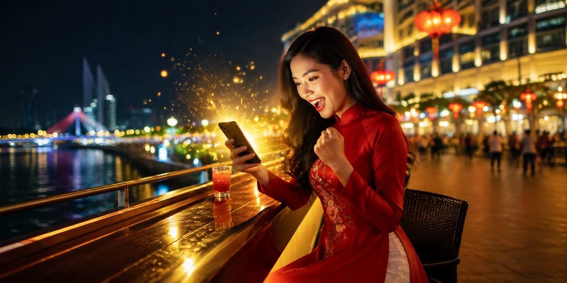 Người hâm mộ thể thao tại Đà Nẵng trong trang phục áo dài theo dõi kết quả cược trực tuyến